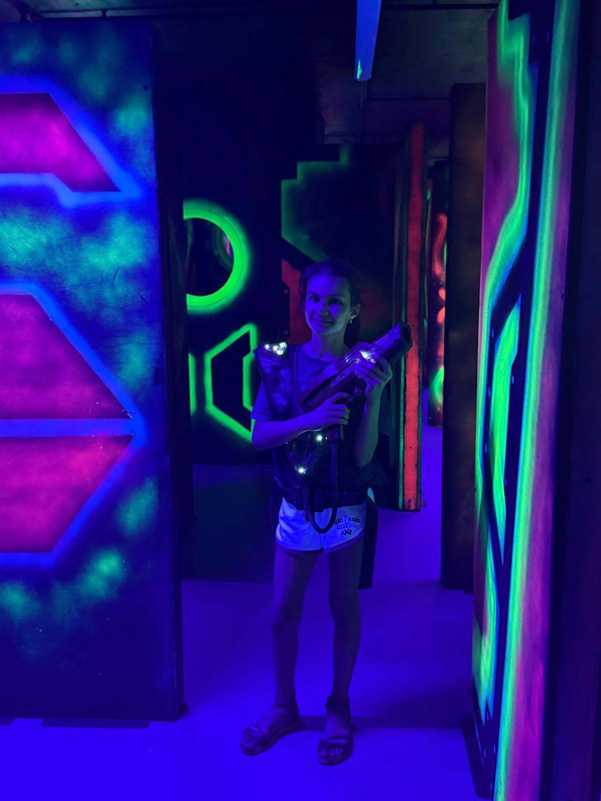 Joueuse Laser Game